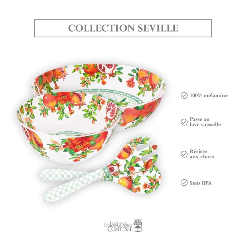 Lot de 2 couverts à salade - Séville