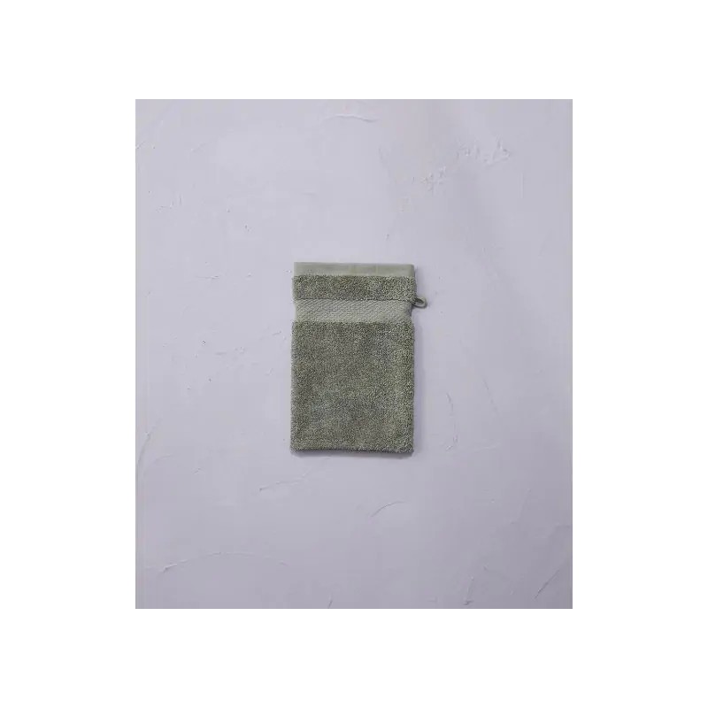 Gant de toilette - Vert Vétiver - 15x21 cm