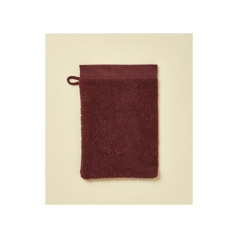 Gant de toilette - Aubergine - 15x21 cm
