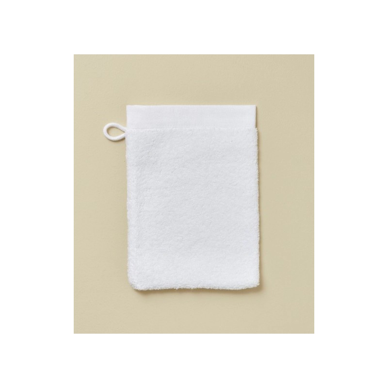 Gant de toilette - Blanc - 15x21 cm