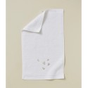 Serviette invité - Blanche - Brodée - 30x50 cm