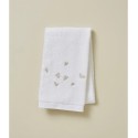 Serviette - Blanche - Brodée - 50x100 cm - Jolis cœurs