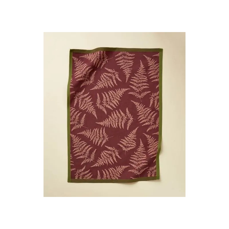 Torchon Jacquard - Forêt enchantée - Bordeaux