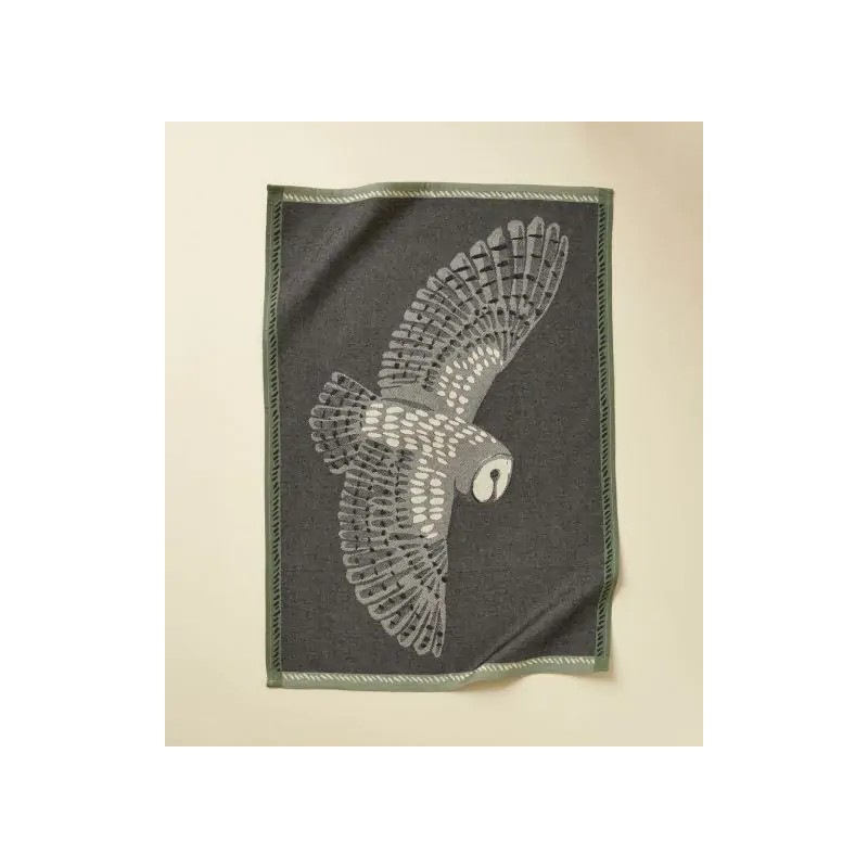 Torchon Jacquard - L'envol - Anthracite