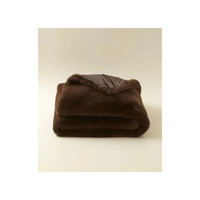 Plaid fourrure - Cocon ébène