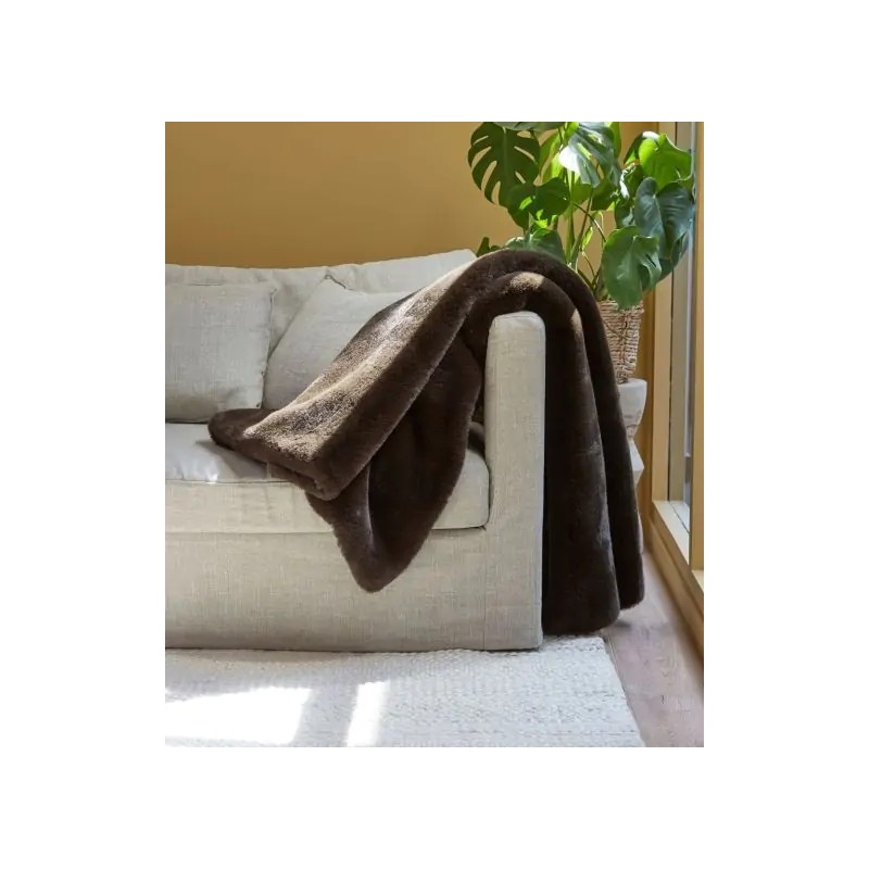 Plaid fourrure - Cocon ébène