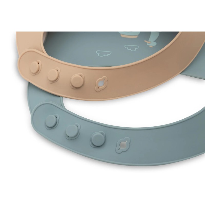 Bavoir en silicone « On The Go » 2 unités | Au Tombeau des Jaloux