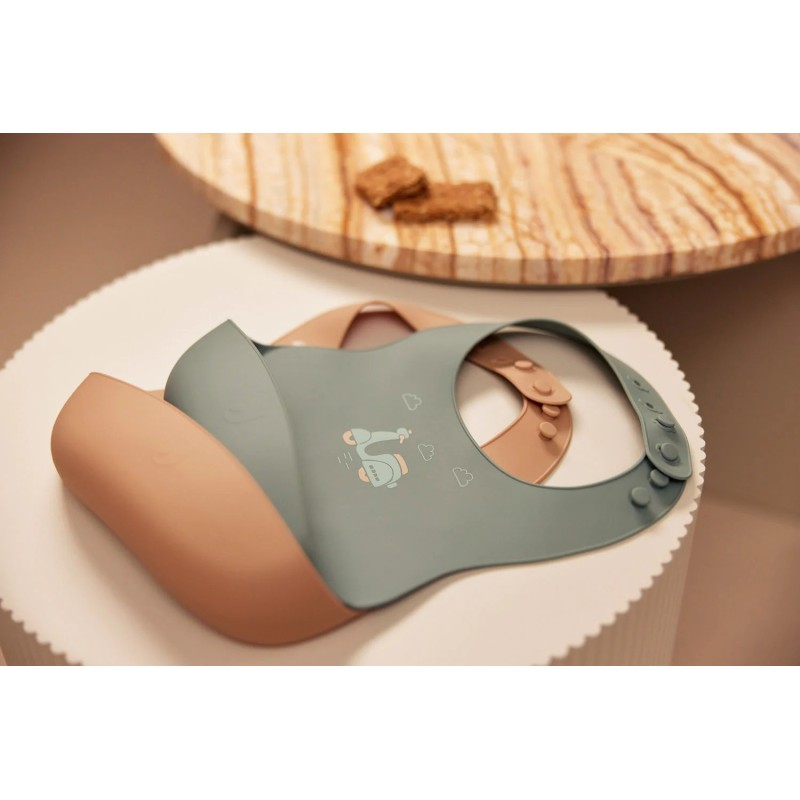 Bavoir en silicone « On The Go » 2 unités | Au Tombeau des Jaloux