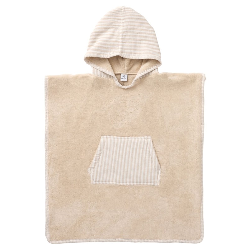 Poncho de bain - Bambou - Biscuit - Soft Stripes