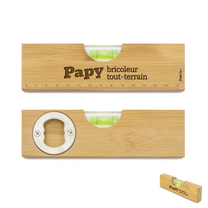 Niveau et décapsuleur " Papy bricoleur tout-terrain " | Au Tombeau des Jaloux