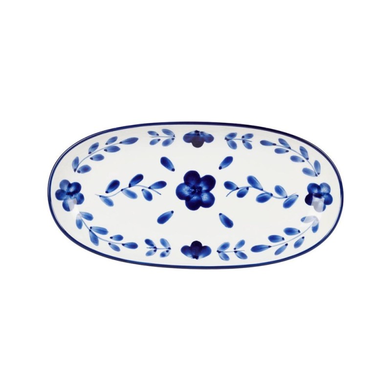 Plat ovale « Bellagio indigo » | Au Tombeau des Jaloux