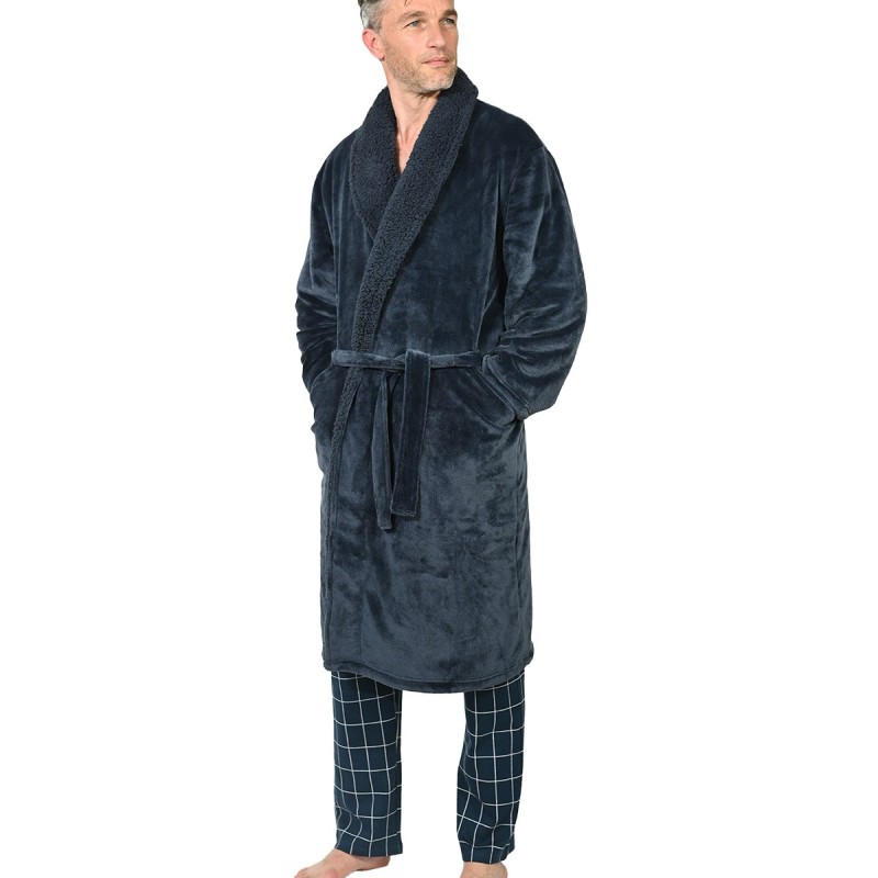 Peignoir mixte polaire Bolsta bleu nuit / au tombeau des jaloux
