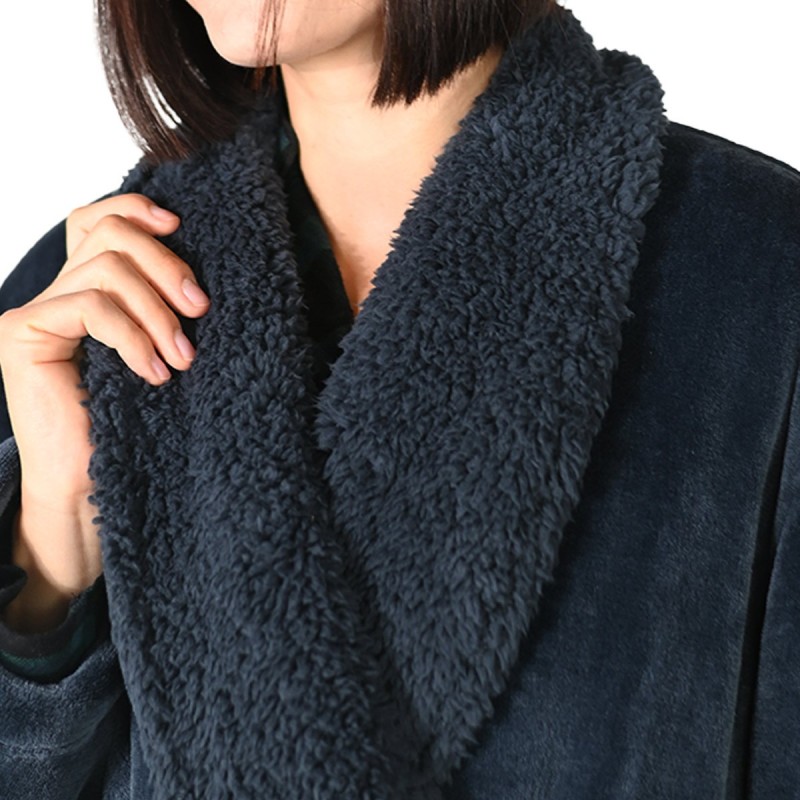 Peignoir mixte polaire Bolsta bleu nuit / au tombeau des jaloux