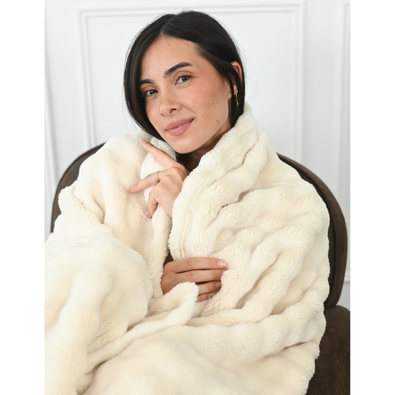 Plaid « Silbury Hill »  ecru |  Au Tombeau des Jaloux