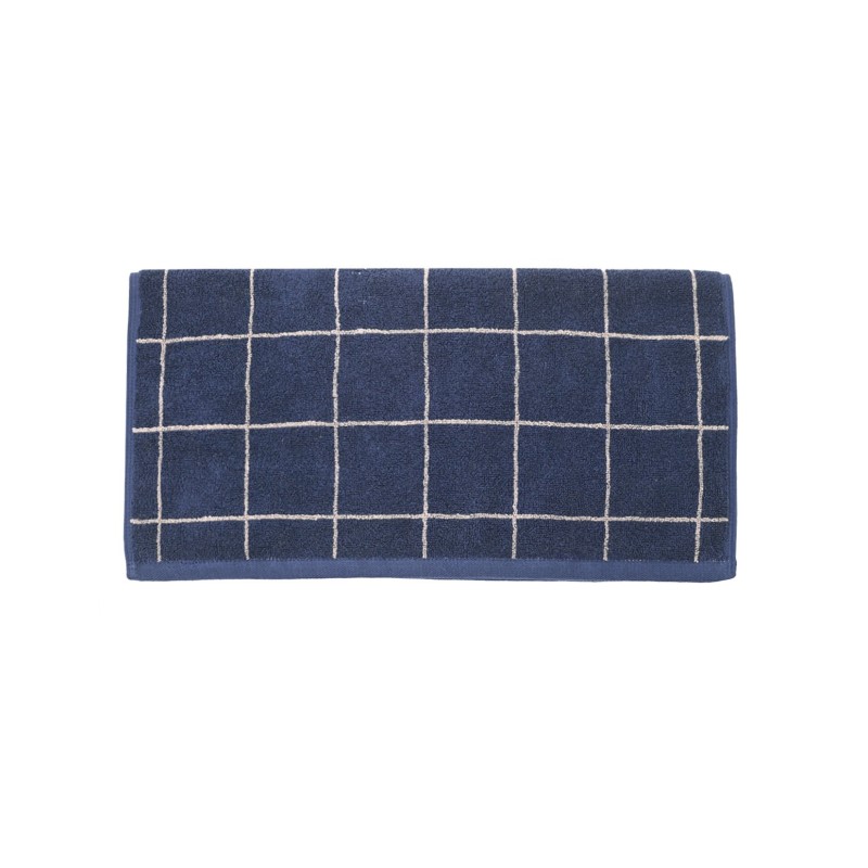 Serviette Jacquard ARCADIA CHECK – Indigo /Au tombeau des jaloux