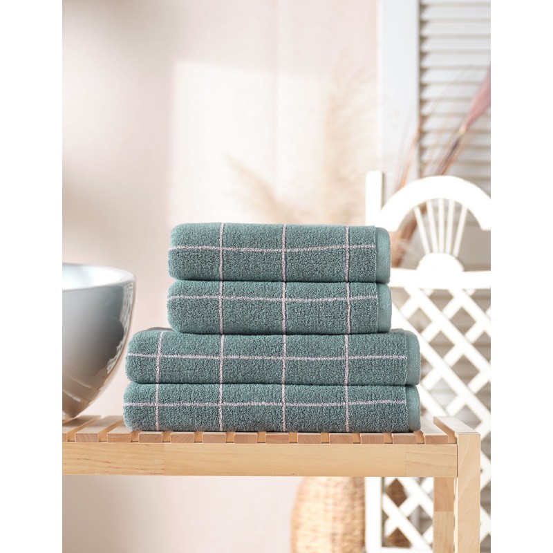 Drap de douche Jacquard ARCADIA CHECK – Licken /Au tombeau des jaloux