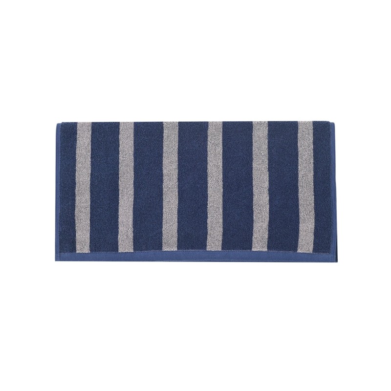 Drap de douche Jacquard ARCADIA STRIPE– Indigo /Au tombeau des jaloux