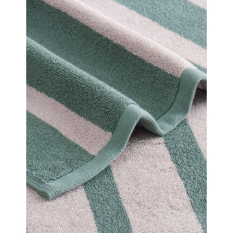 Serviette Jacquard ARCADIA STRIPE – Lichen /Au tombeau des jaloux