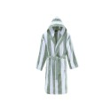 Peignoir adulte - capuche - velours jacquard rayé - 420gr/m² 100% coton ANTIGUA