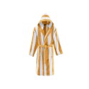 Peignoir adulte - capuche - velours jacquard rayé - 420gr/m² 100% coton ANTIGUA