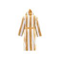 Peignoir adulte - capuche - velours jacquard rayé - 420gr/m² 100% coton ANTIGUA
