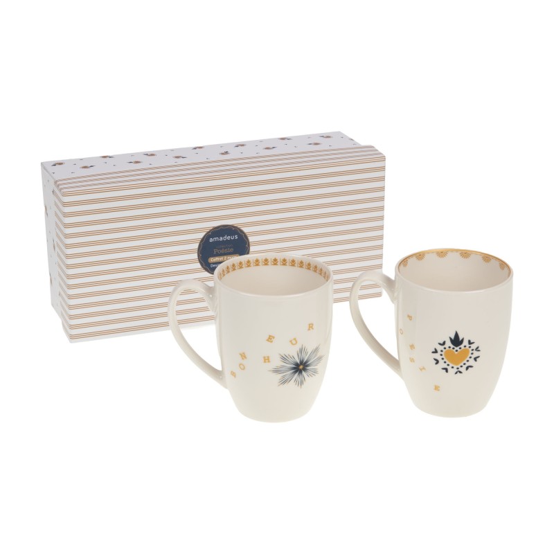 Coffret de 2 Mugs "Poésie en New Bone China" | Au Tombeau des Jaloux