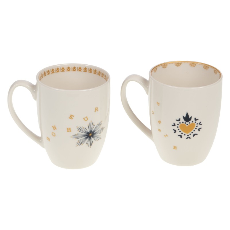 Coffret de 2 Mugs "Poésie en New Bone China" | Au Tombeau des Jaloux