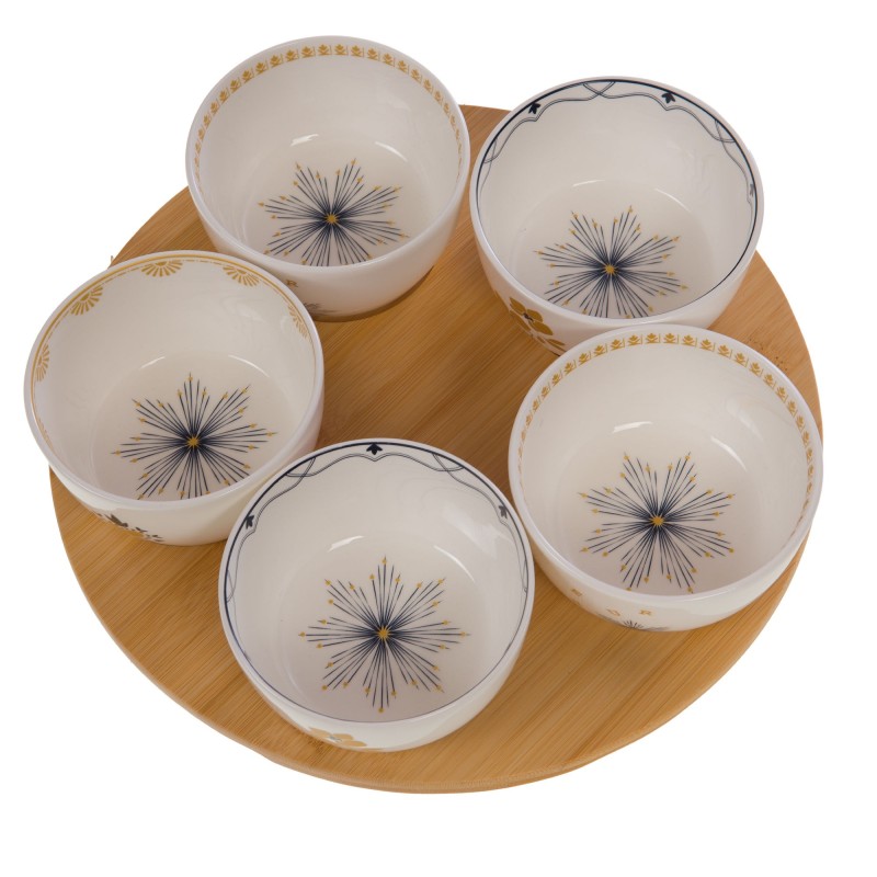 Coffret "Poésie" – 5 Bols + Plateau en Bois| Au Tombeau des Jaloux