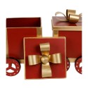 Décoration "P’tit Train Bell" – Rouge et Doré Fer – 76 x 16,5 x H 32 cm| Au Tombeau des Jaloux
