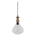 Lampe avec Cache-Douille en Bois de Manguier/ Au Tombeau des Jaloux