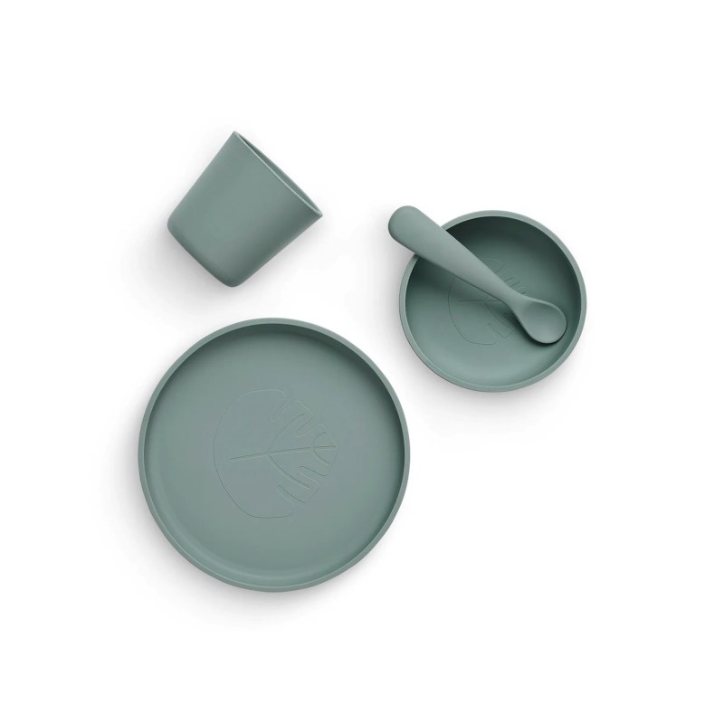 Set de table bébé - Silicone - Ash Green