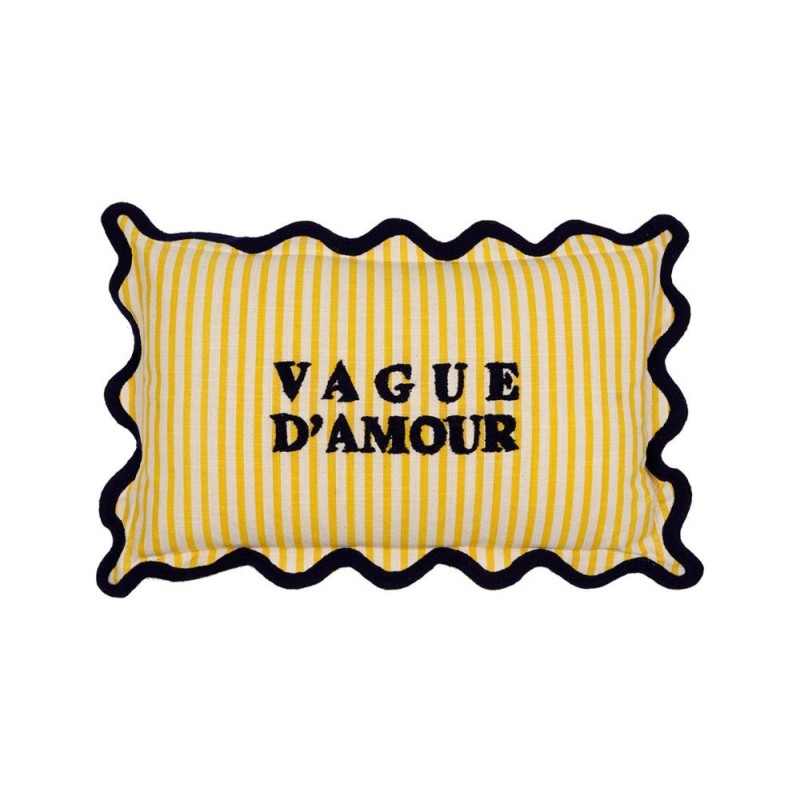 Coussin Plouf&Sun Jaune et Marine | Au Tombeau des Jaloux