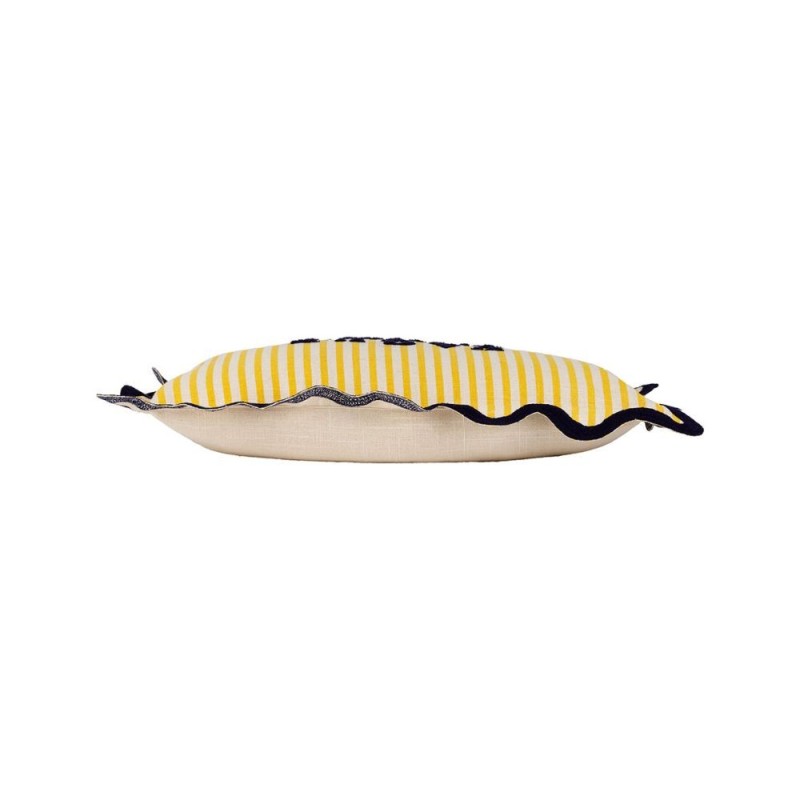 Coussin Plouf&Sun Jaune et Marine | Au Tombeau des Jaloux