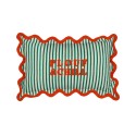 Coussin Plouf&Sun Vert et Vermillon | Au Tombeau des Jaloux