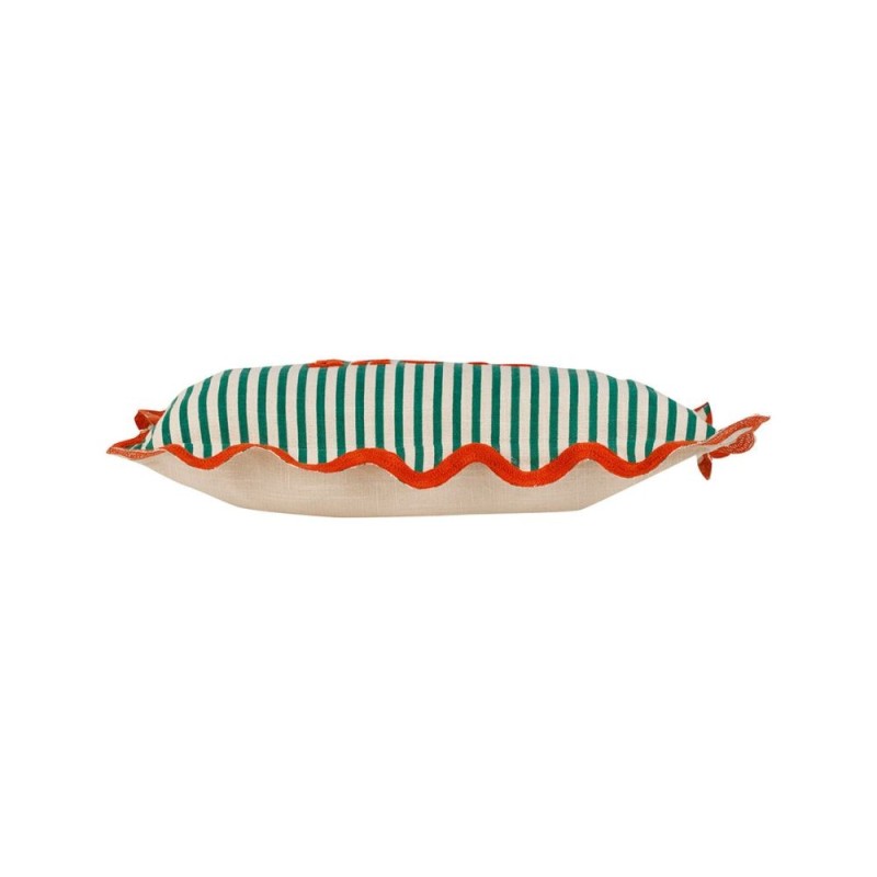 Coussin Plouf&Sun Vert et Vermillon | Au Tombeau des Jaloux