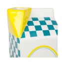 Vase Briqe Dolomite Jaune & Turquoise – H25 cm| Au Tombeau des Jaloux