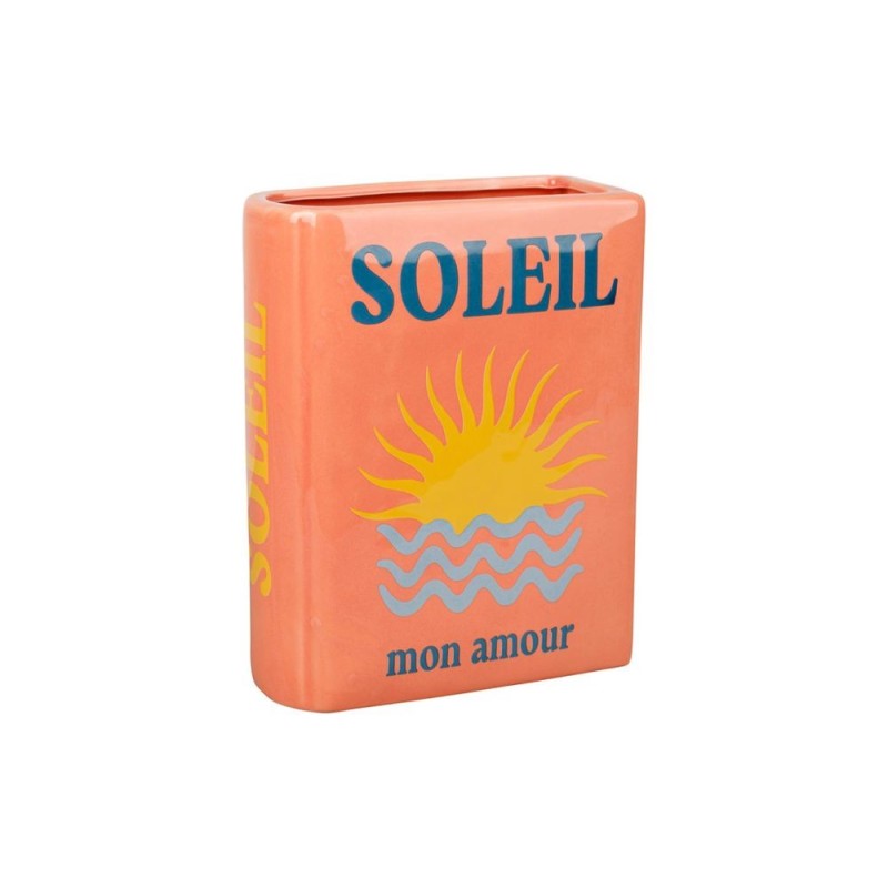 Vase "Soleil" Livre Multicolore en Dolomite – H21 cm| Au Tombeau des Jaloux