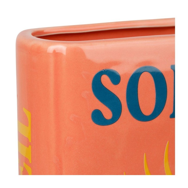 Vase "Soleil" Livre Multicolore en Dolomite – H21 cm| Au Tombeau des Jaloux