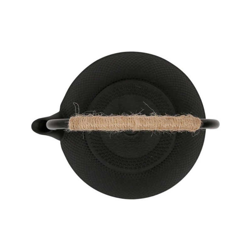 Théière en Fonte Noire – Anse en Corde + Filtre à Picots (1,2 L) | Au Tombeau des Jaloux