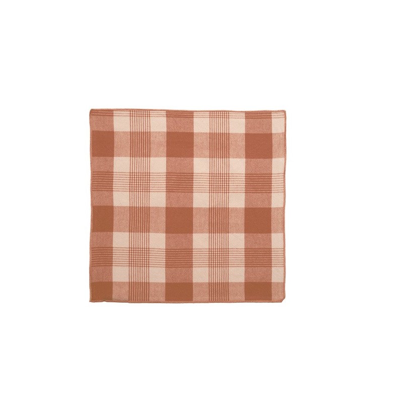 Serviette de Table Ness – 100% Coton Fil Teint (42x42 cm) – Couleur Tobacco/Au Tombeau Des Jaloux