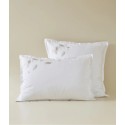 Taie d’oreiller brodée Nina en satin de coton certifié OEKO-TEX®/Au Tombeau Des Jaloux