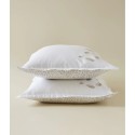 Taie d’oreiller brodée Nina en satin de coton certifié OEKO-TEX®/Au Tombeau Des Jaloux