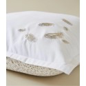 Taie d’oreiller brodée Nina en satin de coton certifié OEKO-TEX®/Au Tombeau Des Jaloux