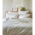 Taie d’oreiller brodée Nina en satin de coton certifié OEKO-TEX®/Au Tombeau Des Jaloux