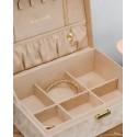 Boîte à Bijoux Louise en Velours Beige| Au Tombeau des Jaloux