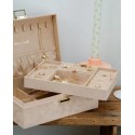 Boîte à Bijoux Louise en Velours Beige| Au Tombeau des Jaloux