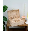 Boîte à Bijoux Louise en Velours Beige| Au Tombeau des Jaloux