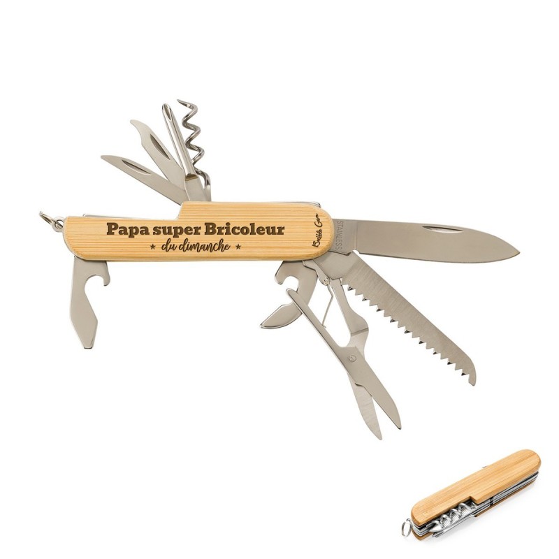 Couteau Multifonctions – "Papa Super Bricoleur"  |  Au Tombeau des Jaloux