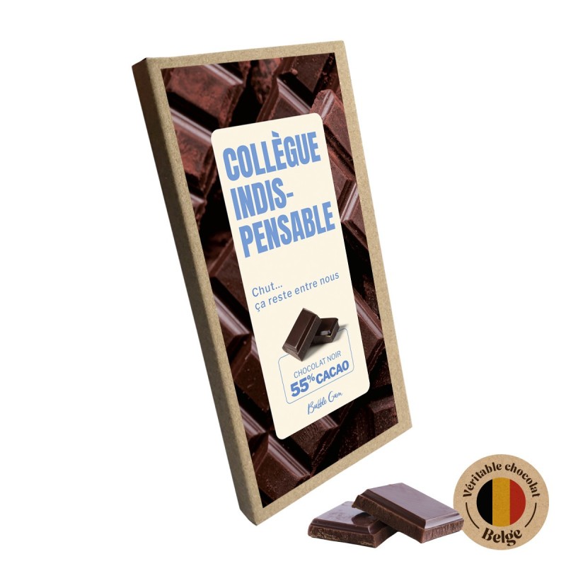 Tablette de Chocolat Noir – "Collègue Indispensable"|  Au Tombeau des Jaloux
