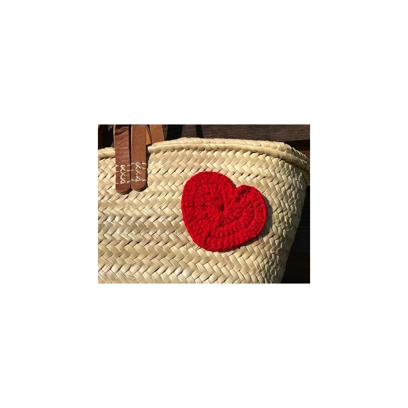 Panier en Palmier – Cœurs Rouges|  Au Tombeau des Jaloux
